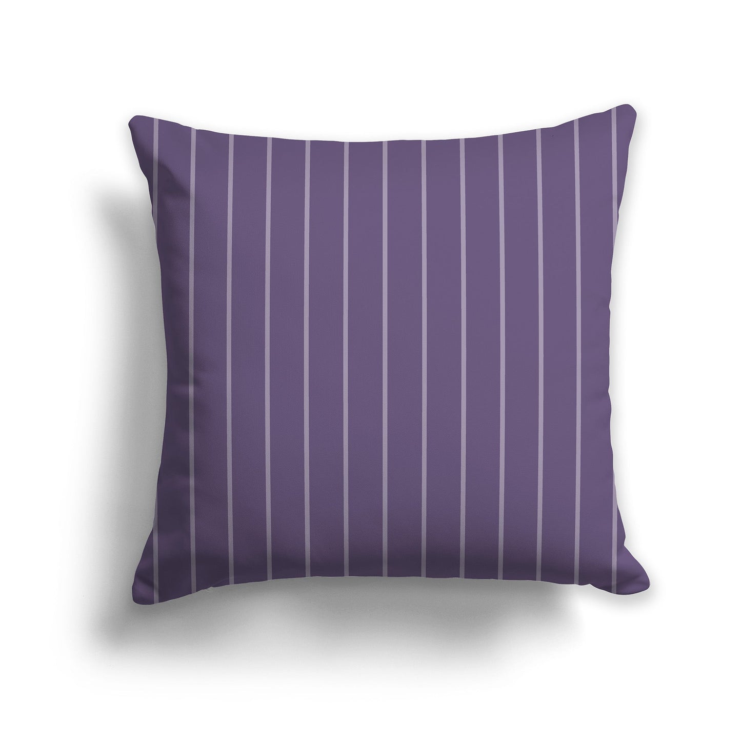 Purple Throw Pillow with Vertical White/Beige-white Stripes on Front, CAPC-1143-156
