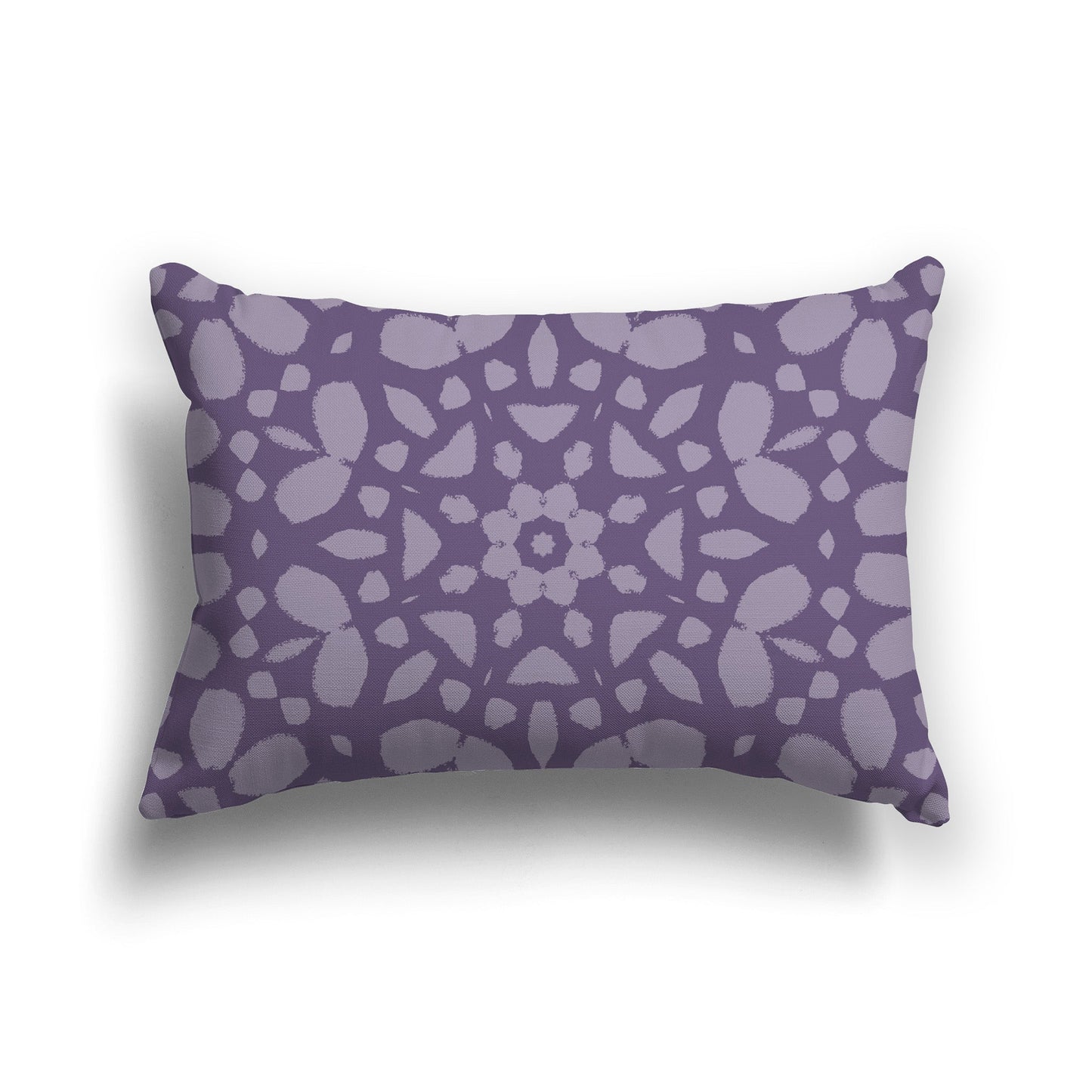 Medium Purple Throw Pillow with Pale Purple Circular Graphic on Both Sides, CAPC-1143-186