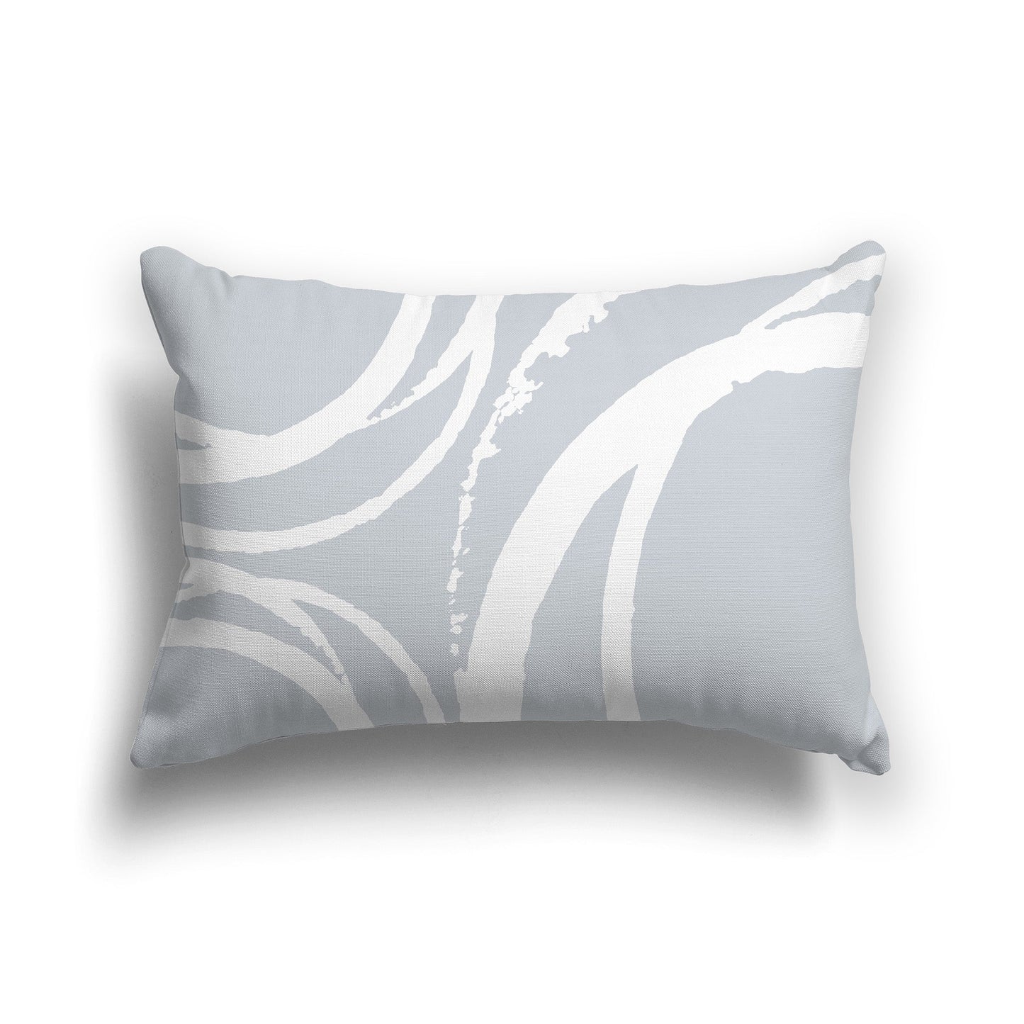 Pale Grey Throw Pillow with Circular White/Beige-white Graphic on Both Sides, CAPC-1151-021