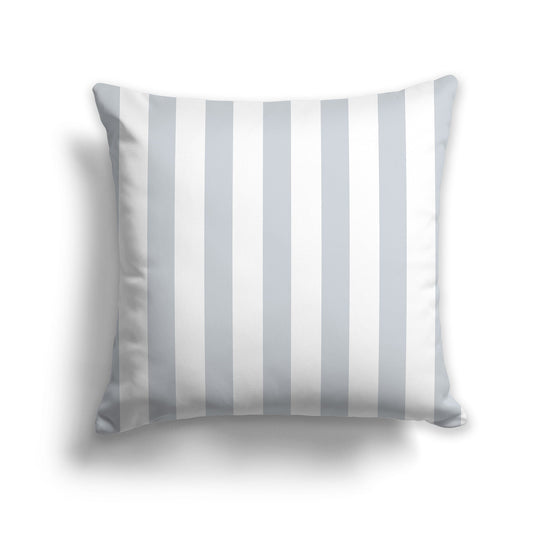White/Beige-white Throw Pillow with Pale Grey Vertical Bars on Front, CAPC-1151-051