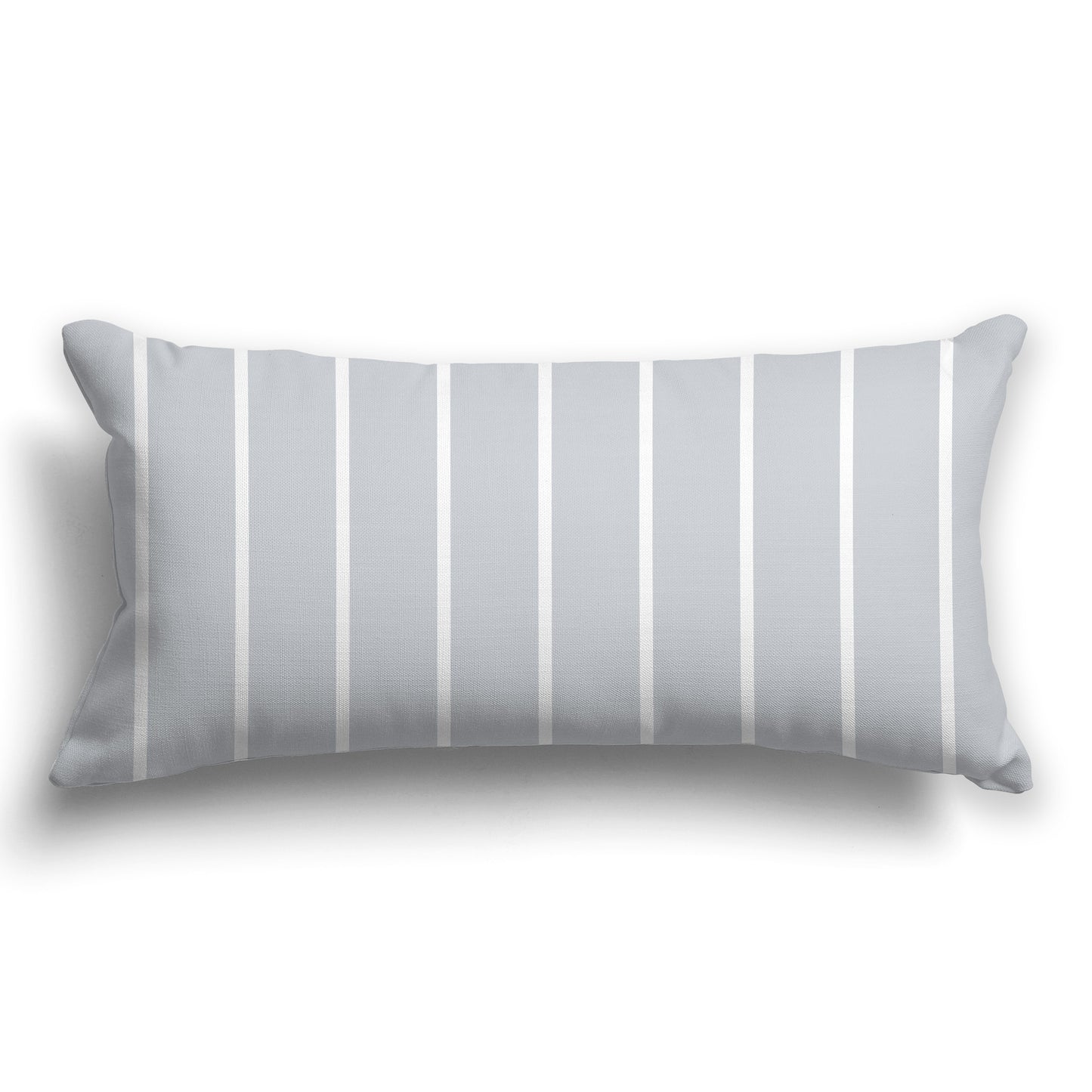 Pale Grey Throw Pillow with White/Beige-white Vertical Stripes on Front, CAPC-1151-062