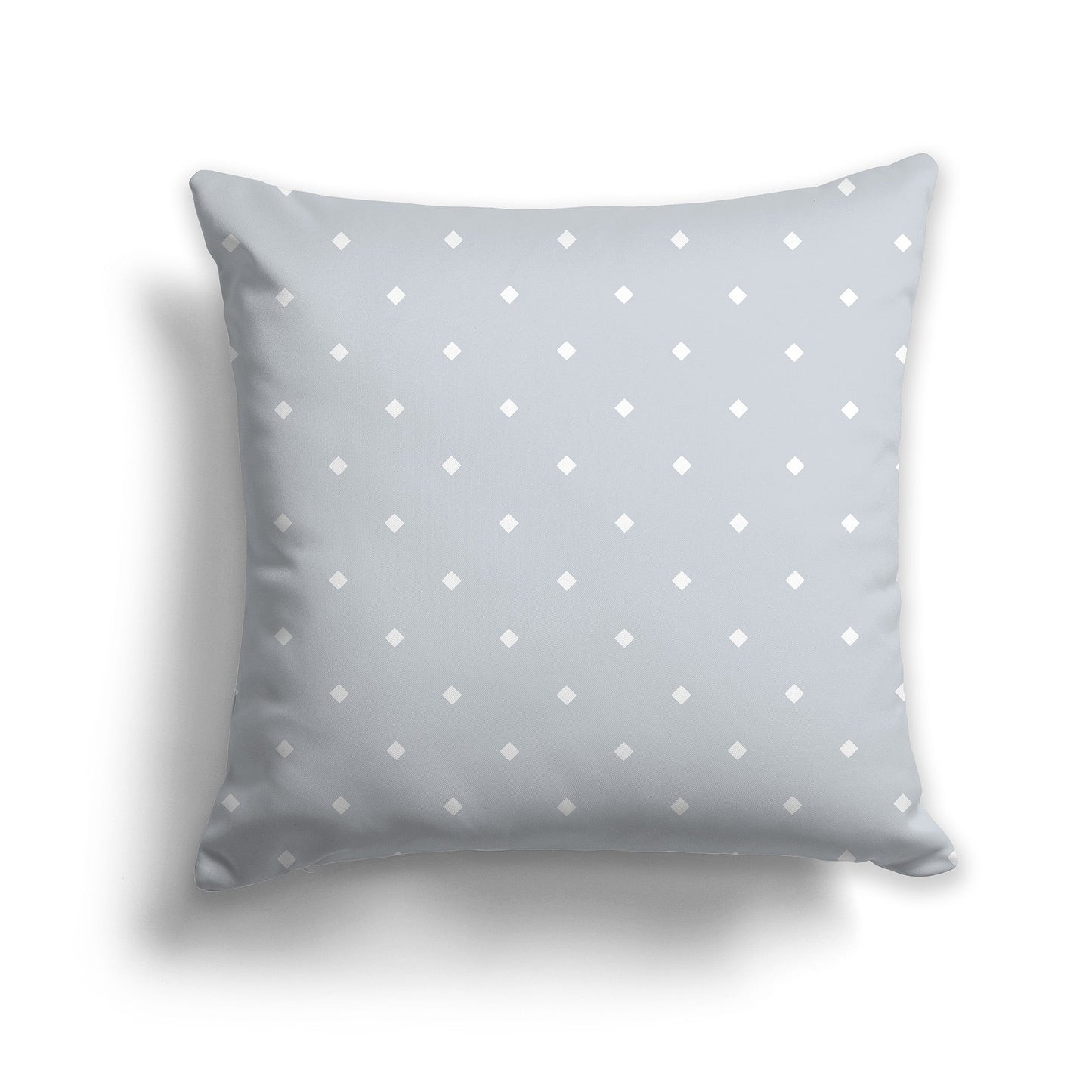 Pale Grey Throw Pillow with White/Beige-white Diamond Pattern on Front, CAPC-1151-101