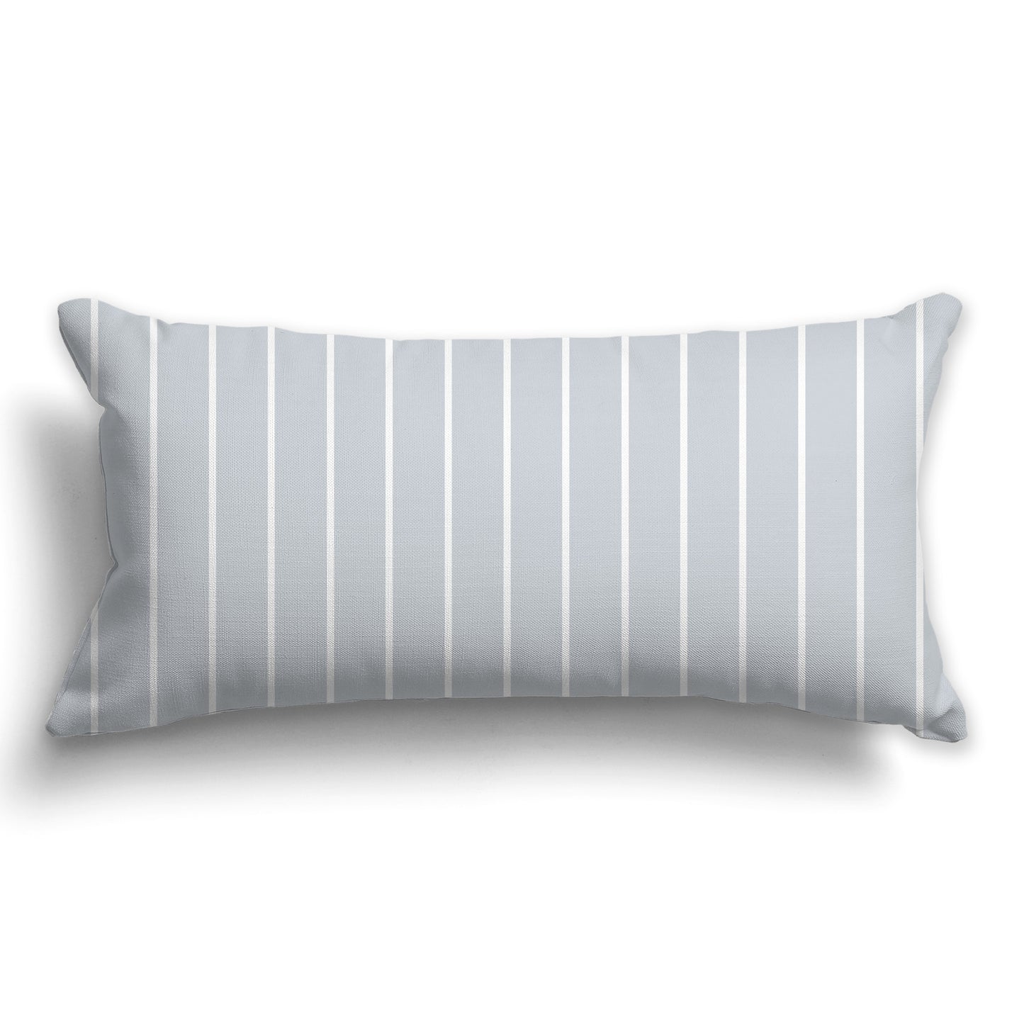 Pale Grey Throw Pillow with Vertical White/Beige-white Stripes on Front, CAPC-1151-152