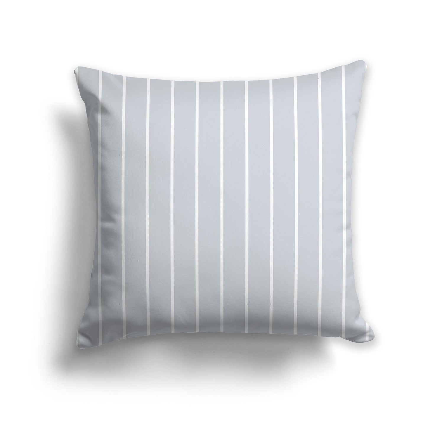 Pale Grey Throw Pillow with Vertical White/Beige-white Stripes on Front, CAPC-1151-152