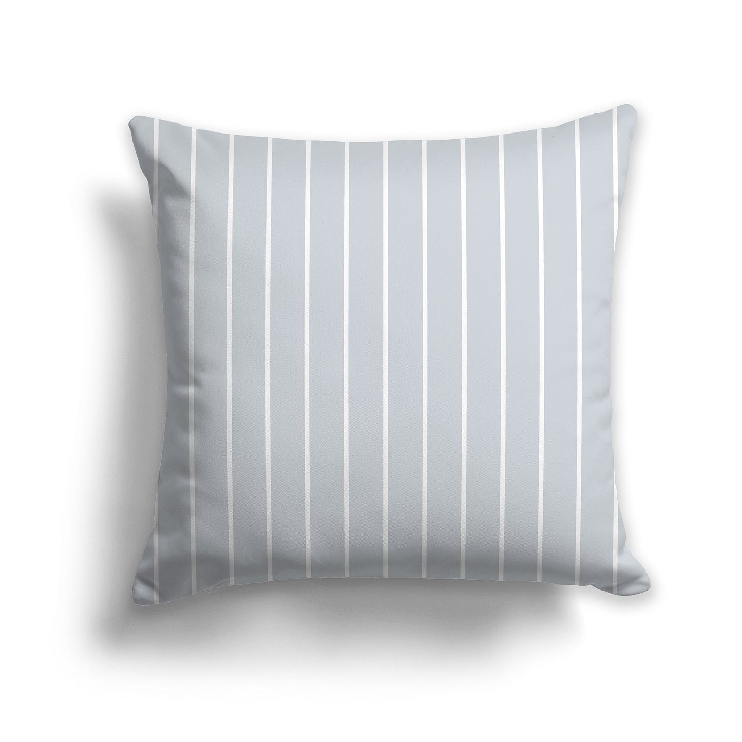 Pale Grey Throw Pillow with Vertical White/Beige-white Stripes on Front, CAPC-1151-152