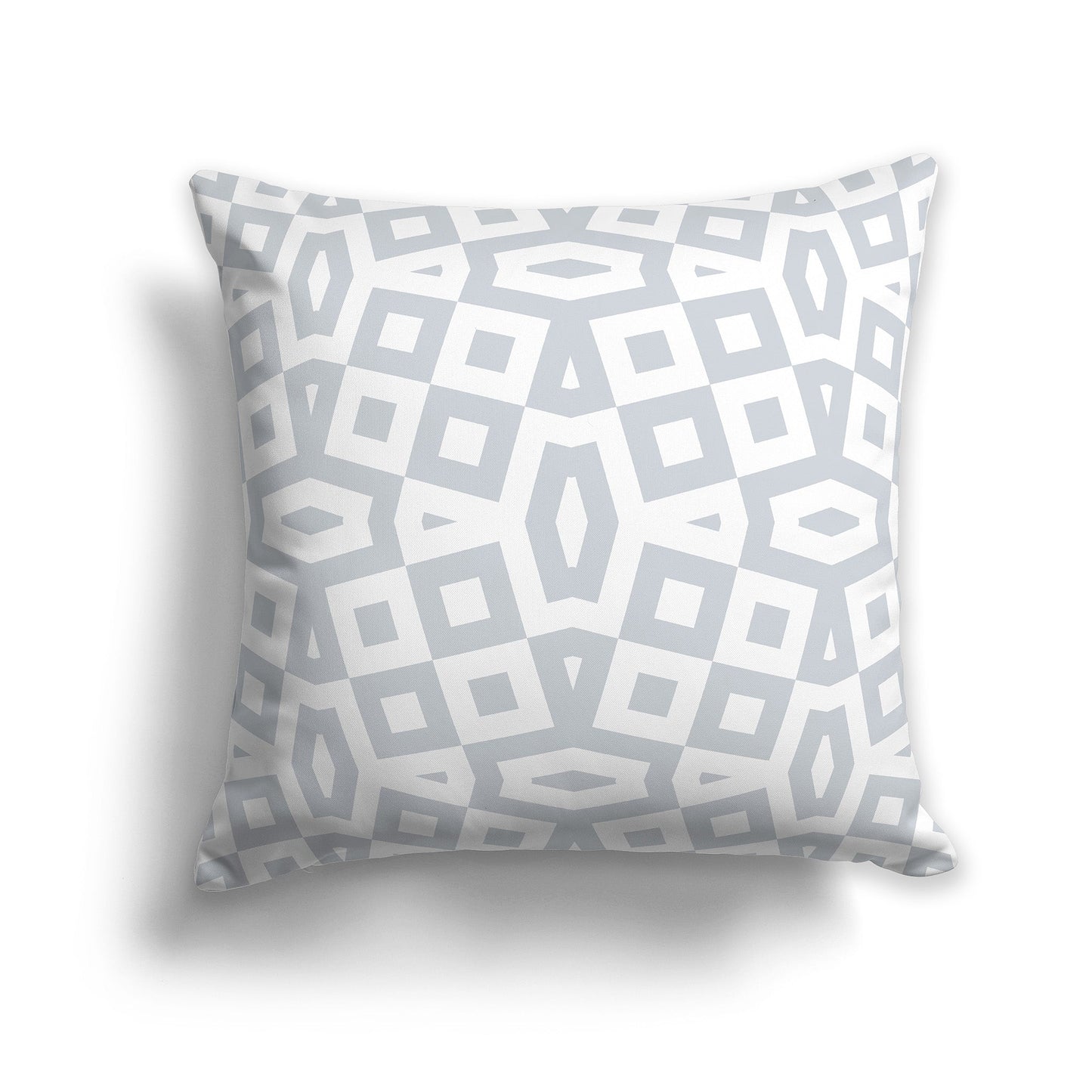 Throw Pillow with Pale Grey and White/Beige-white Geometric Pattern on Both Sides, CAPC-1151-171