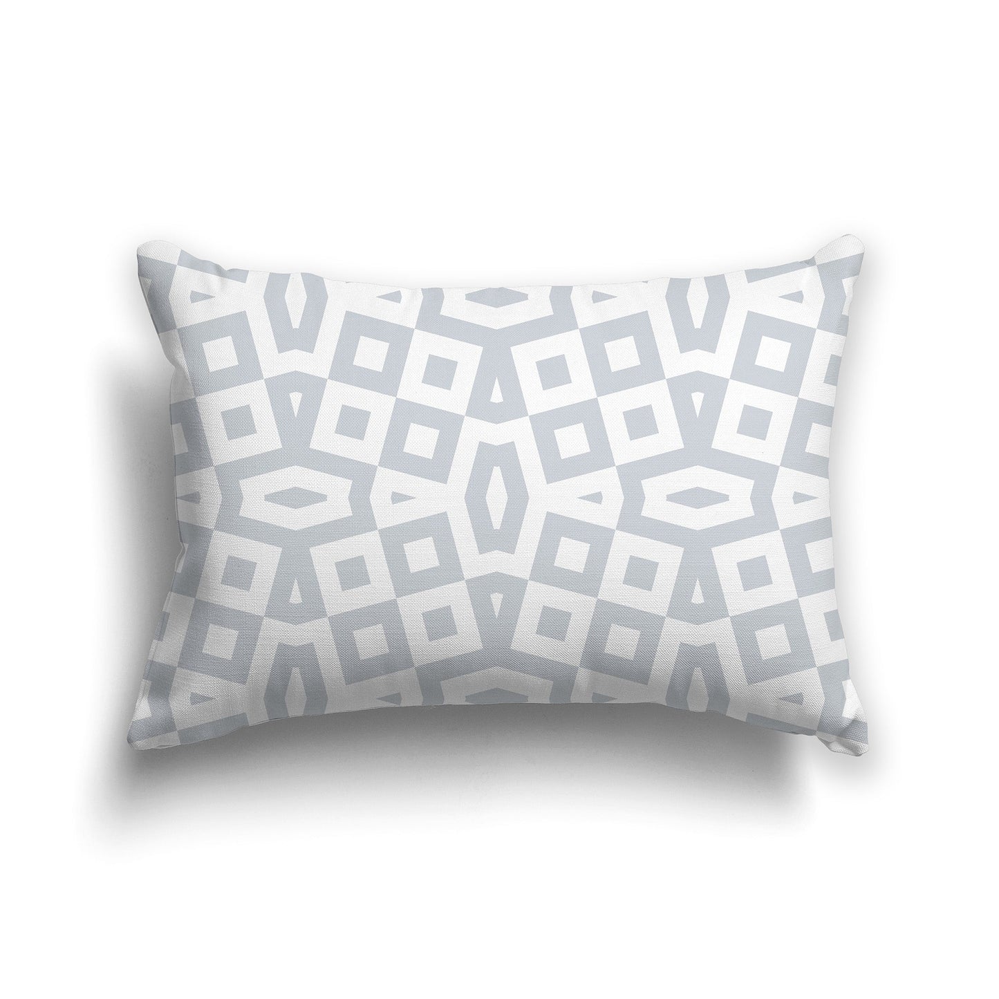 Throw Pillow with Pale Grey and White/Beige-white Geometric Pattern on Both Sides, CAPC-1151-171