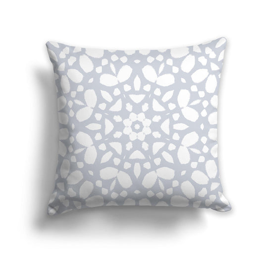 Pale Grey Throw Pillow with Circular White/Beige-white Pattern on Both Sides, CAPC-1151-181