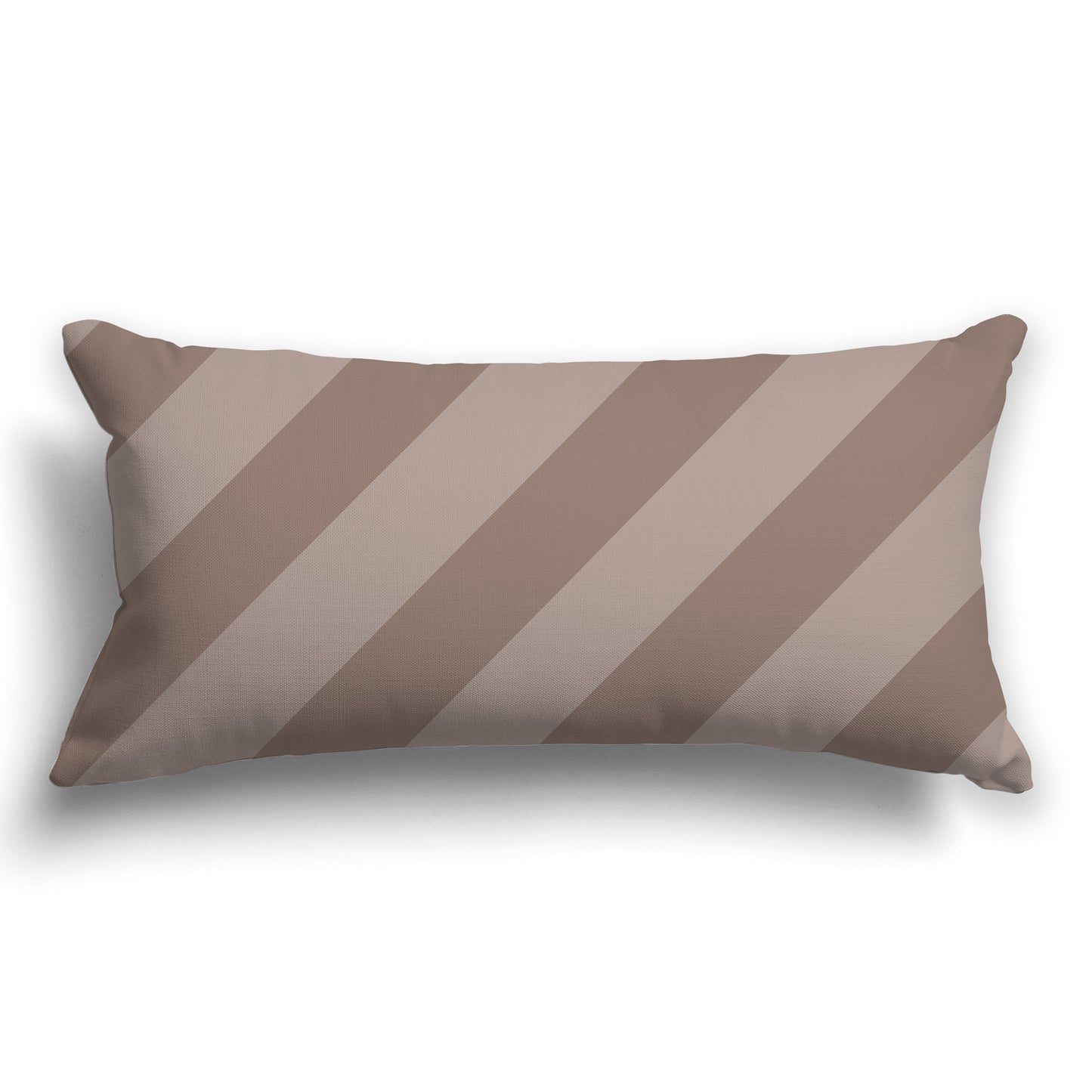 Throw Pillow with Diagonal Two-tone Brown Bars on Both Sides, CAPC-1152-032