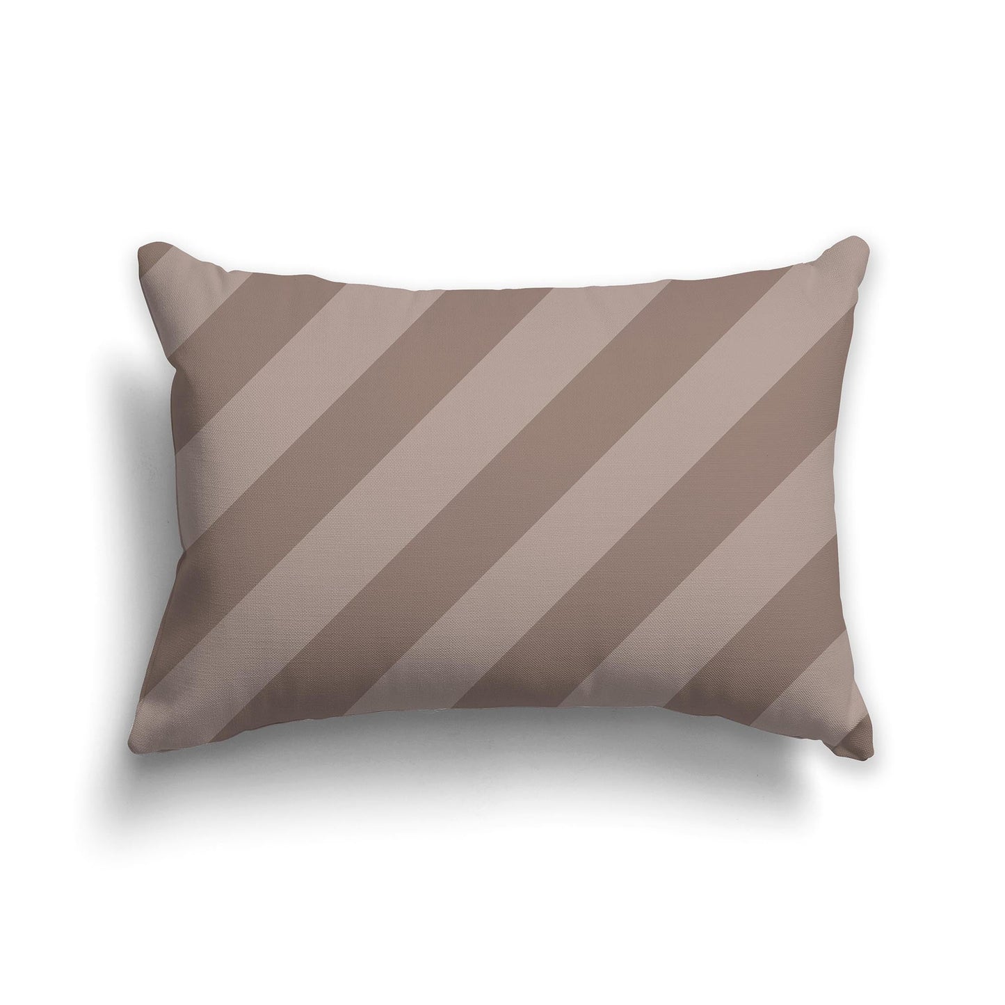 Throw Pillow with Diagonal Two-tone Brown Bars on Both Sides, CAPC-1152-032