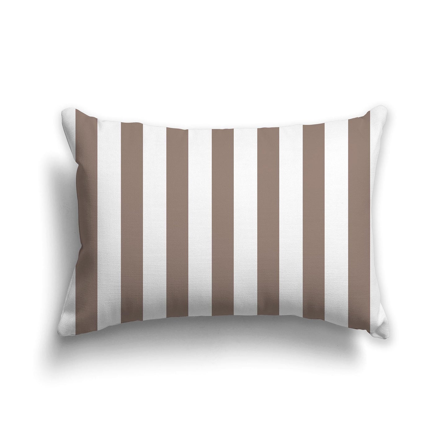 White/Beige-white Throw Pillow with Brown Vertical Bars on Front, CAPC-1152-051