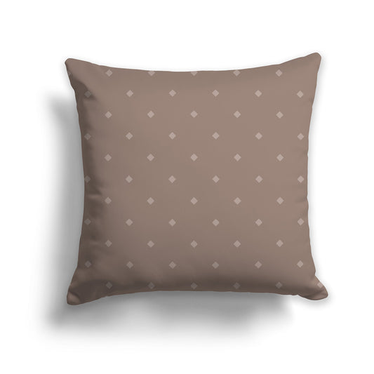 Brown Throw Pillow with Light Brown Diamond Pattern on Front, CAPC-1152-102
