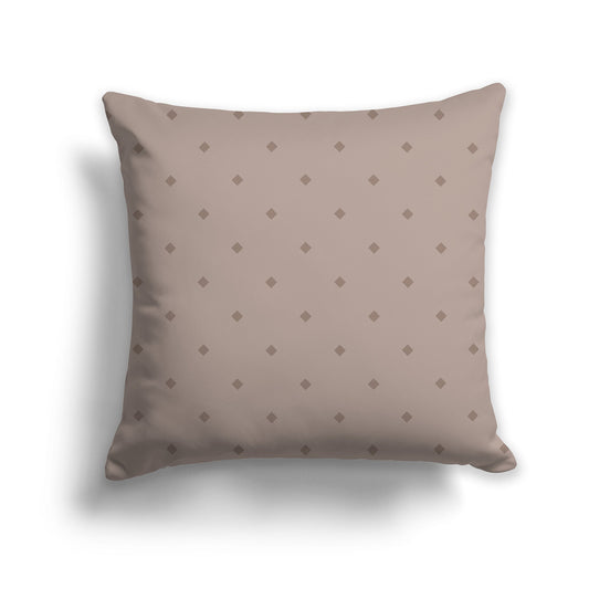 Light Brown Throw Pillow with Brown Diamond Pattern on Front, CAPC-1152-103