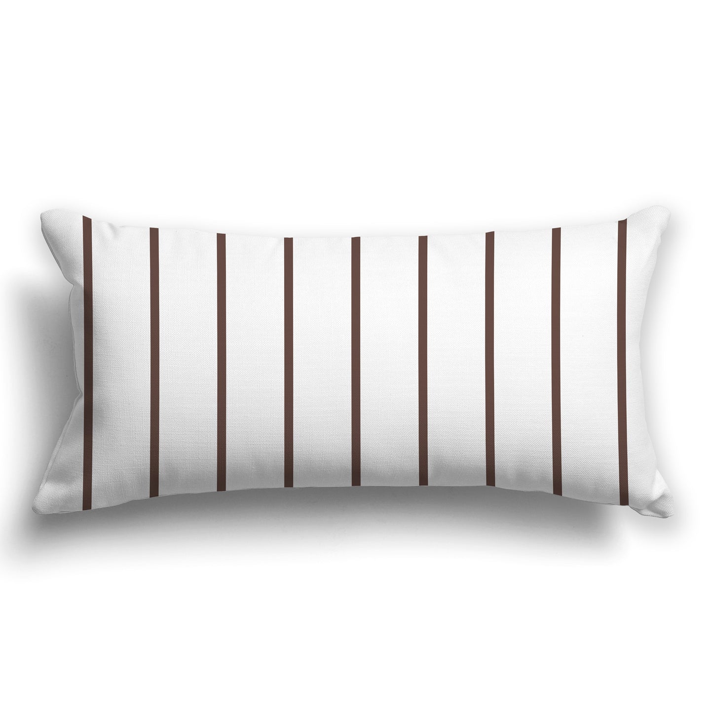 White/Beige-white Throw Pillow with Brown Stripes on Front, CAPC-1161-061