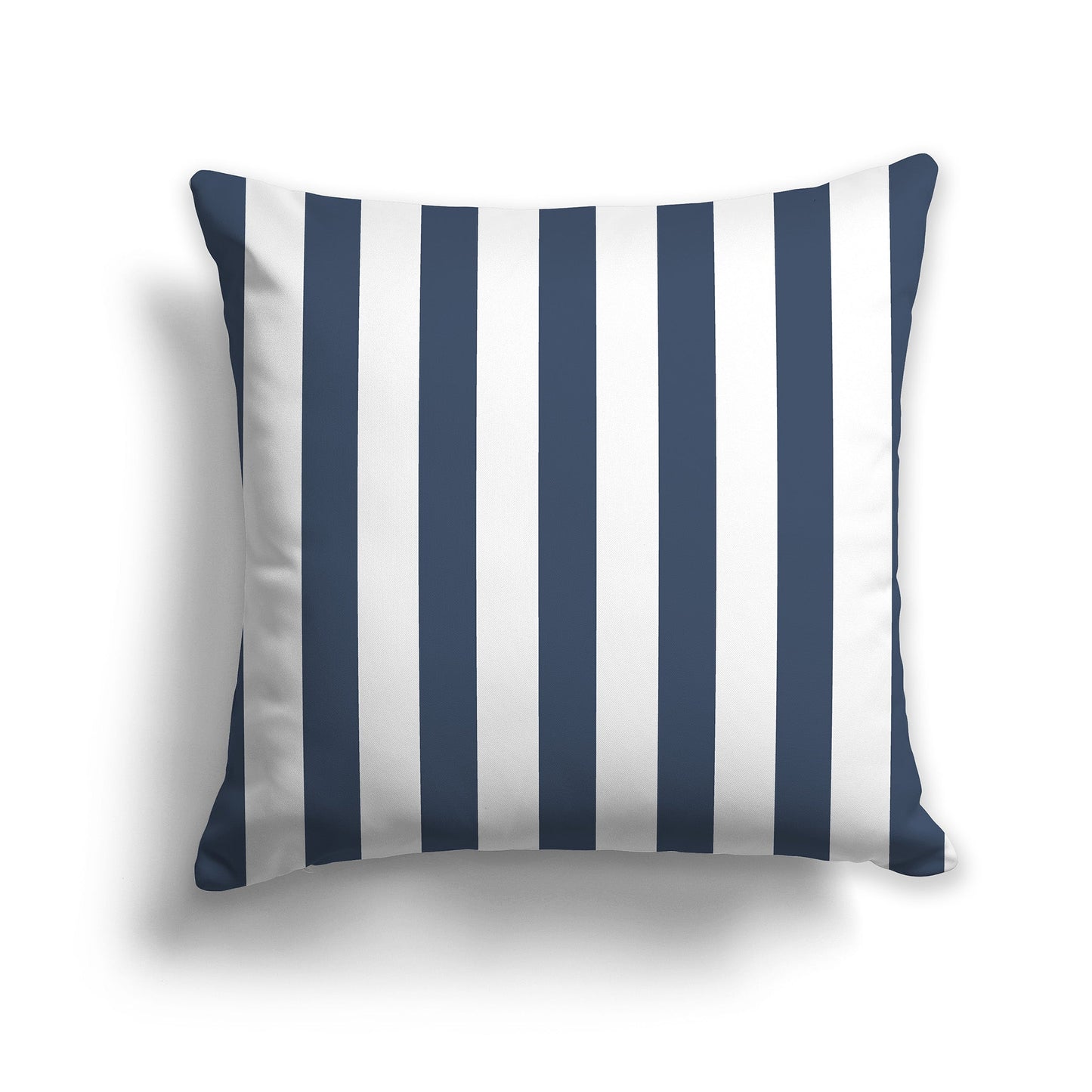 White/Beige-white Throw Pillow with Blue Vertical Bars on Front, CAPC-1162-051