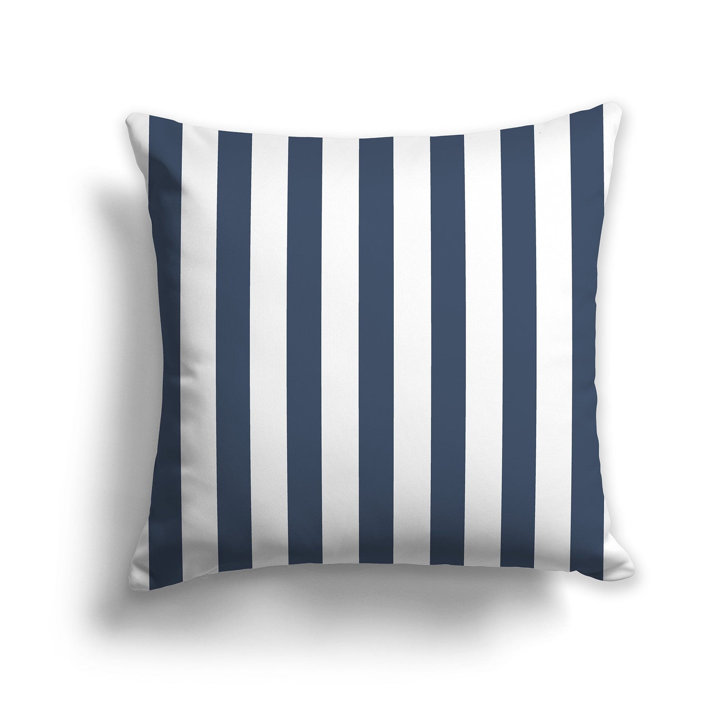 White/Beige-white Throw Pillow with Blue Vertical Bars on Front, CAPC-1162-051