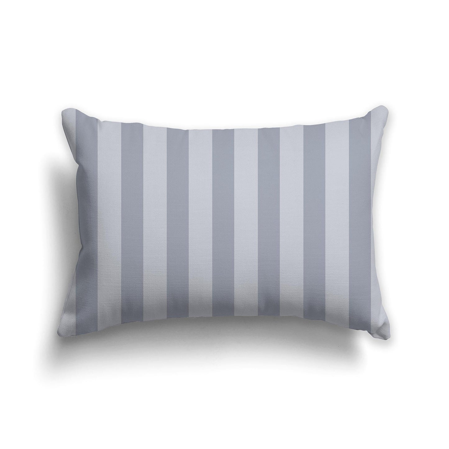 Light Grey Throw Pillow with Grey Vertical Bars on Front, CAPC-1163-051
