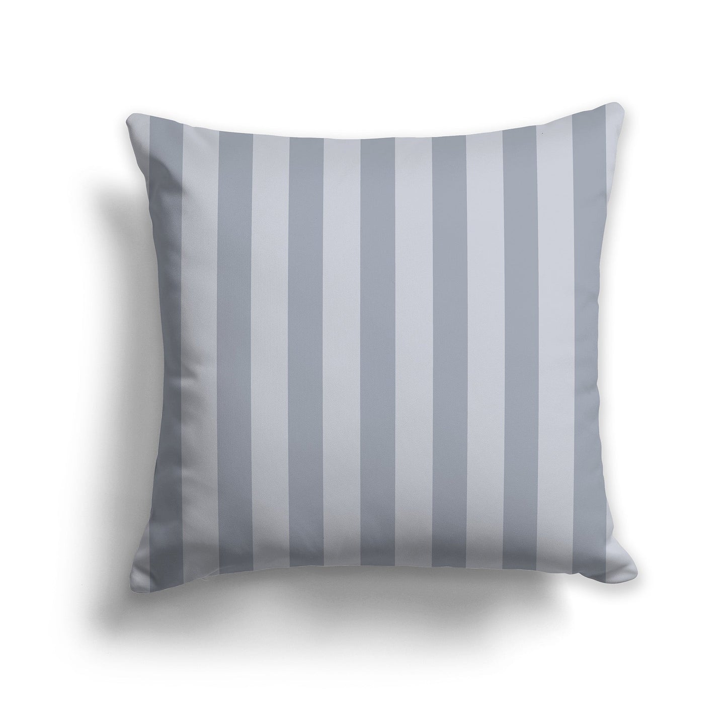 Light Grey Throw Pillow with Grey Vertical Bars on Front, CAPC-1163-051