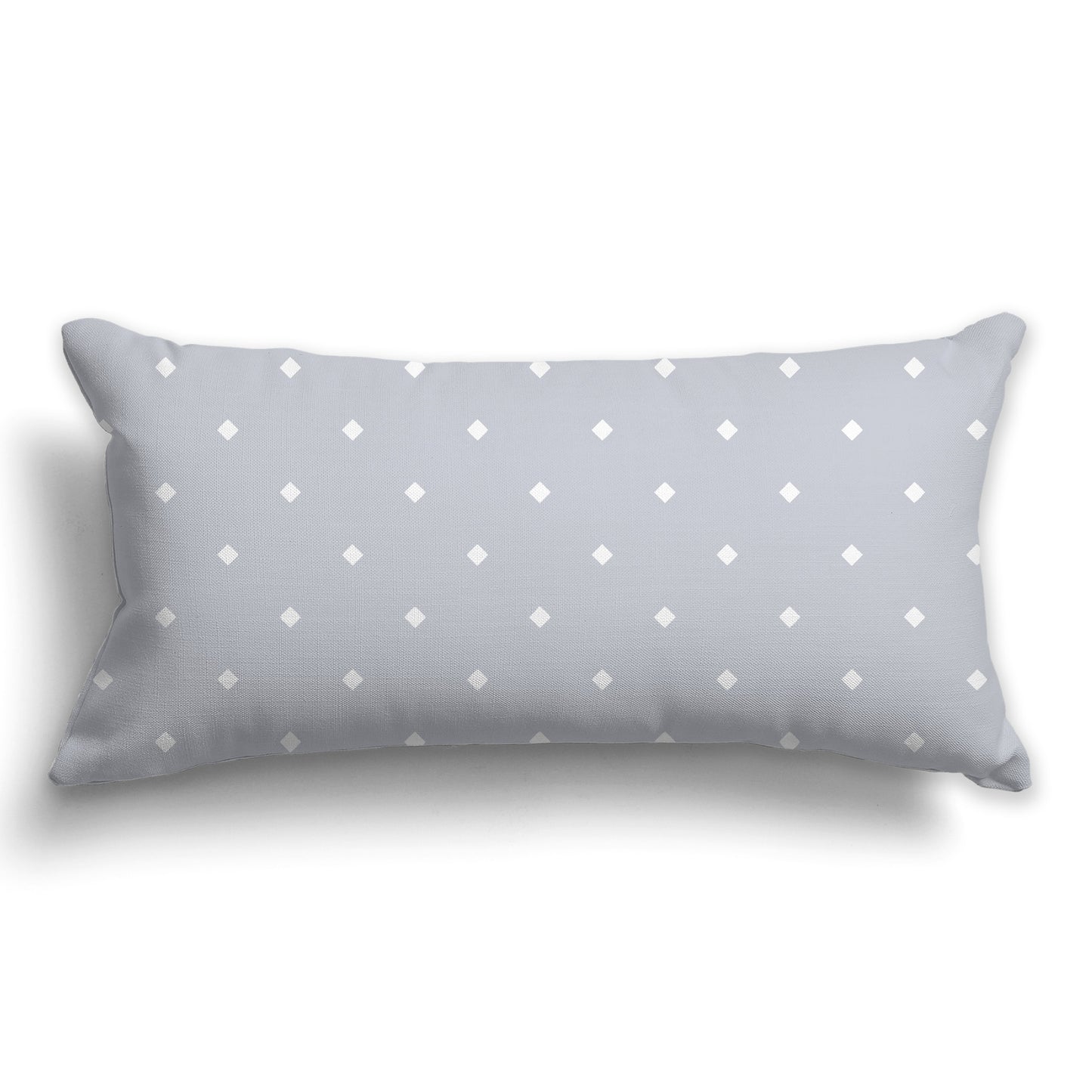 Light Grey Throw Pillow with Large White/Beige-white Diamond Pattern on Front, CAPC-1163-102