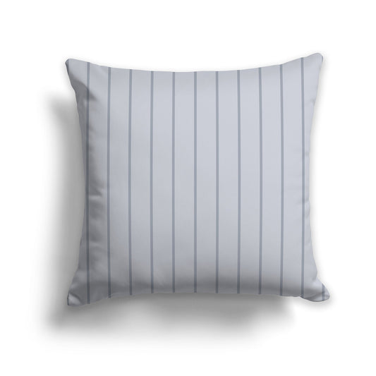 Light Grey Throw Pillow with Fine Vertical Grey Stripes on Front, CAPC-1163-152