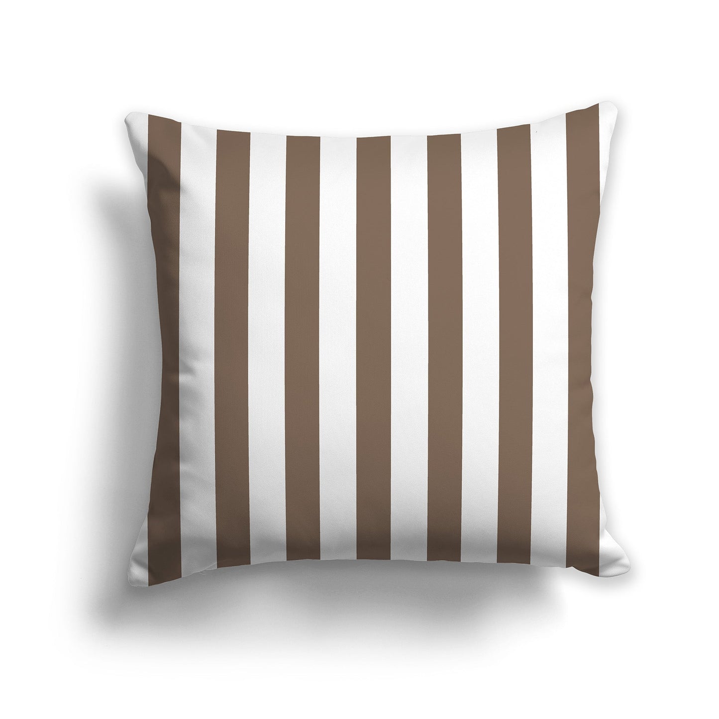 White/Beige-white Throw Pillow with Brown Vertical Bars on Front, CAPC-1171-051