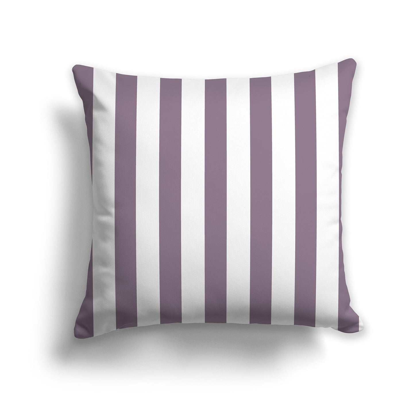 White/Beige-white Throw Pillow with Purple Vertical Bars on Front, CAPC-1181-051