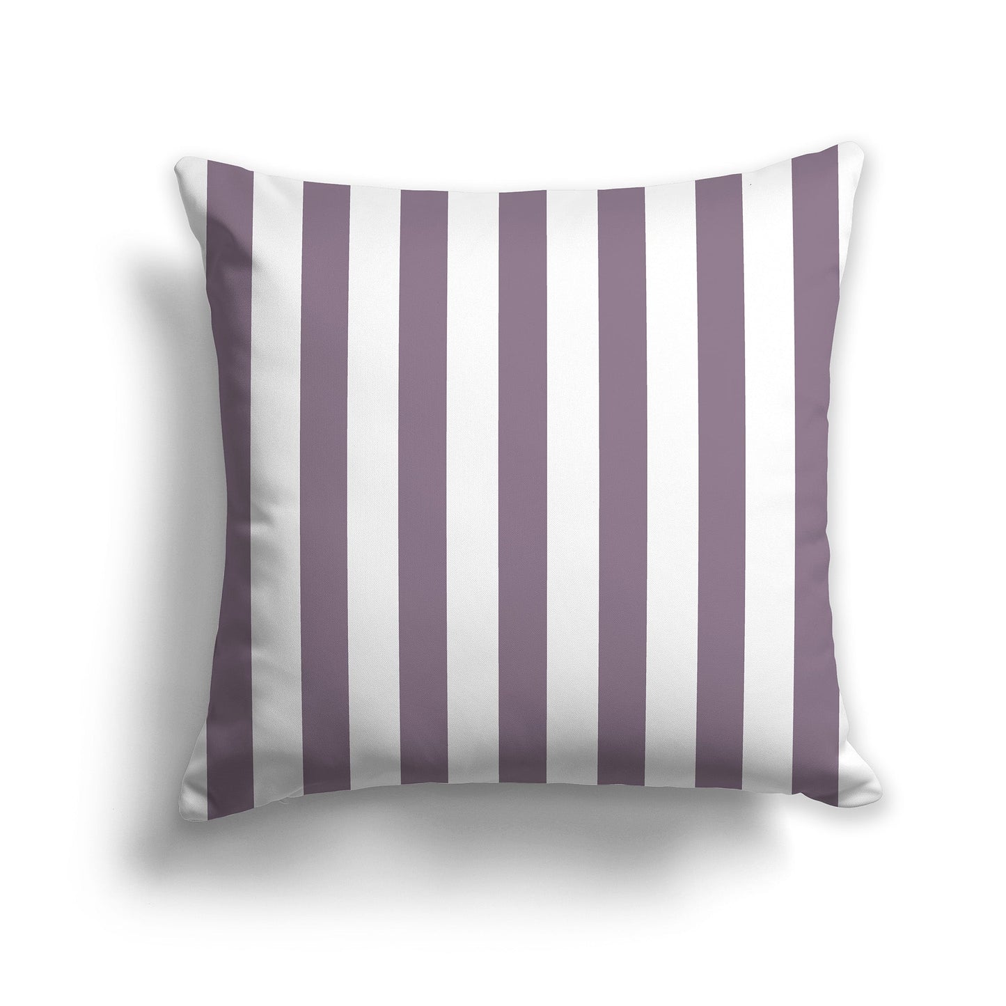White/Beige-white Throw Pillow with Purple Vertical Bars on Front, CAPC-1181-051