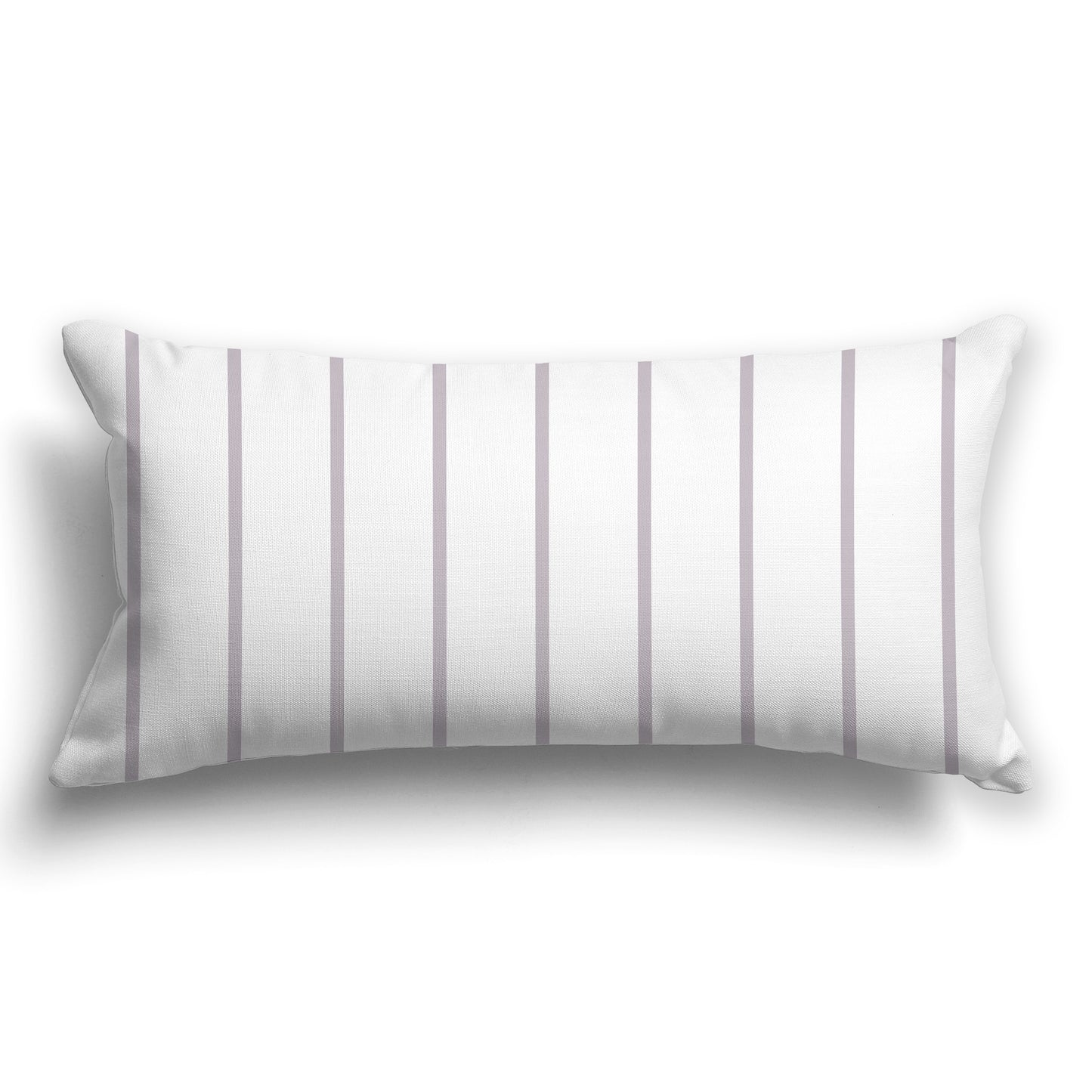 White/Beige-white Throw Pillow with Pale Purple Vertical Stripes on Front, CAPC-1181-062