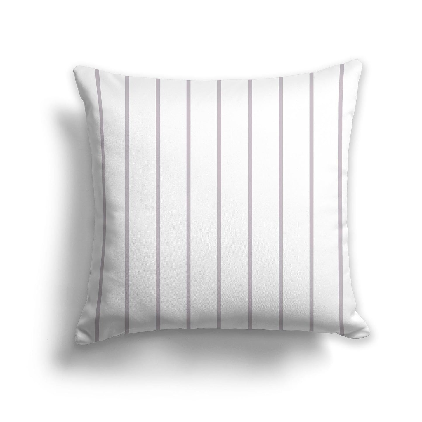 White/Beige-white Throw Pillow with Pale Purple Vertical Stripes on Front, CAPC-1181-062