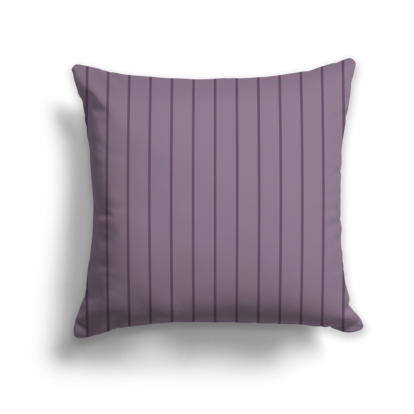 Medium Purple Throw Pillow with Fine Vertical Purple Stripes on Front, CAPC-1181-151