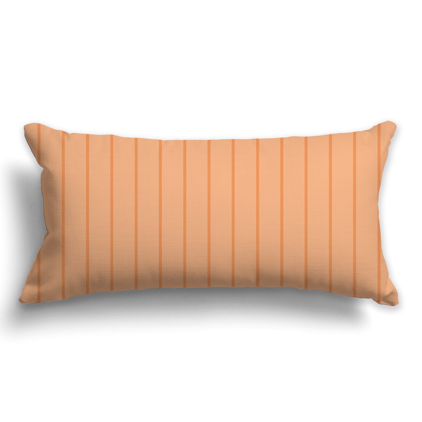 Medium Orange Throw Pillow with Fine Vertical Orange Stripes on Front, CAPC-1181-152
