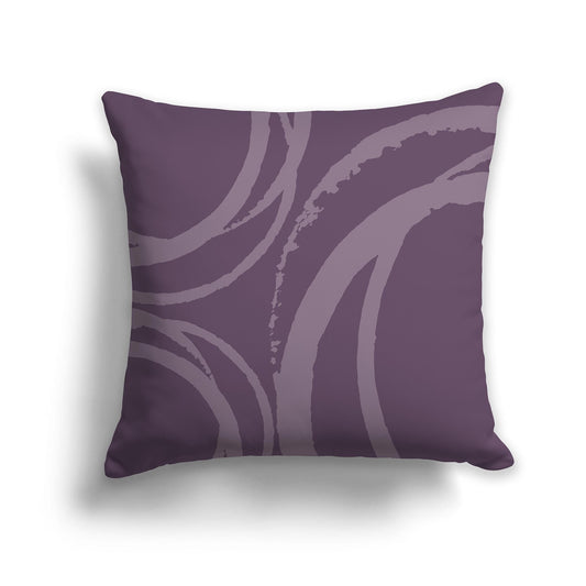 Purple Throw Pillow with Circular Medium Purple Graphic on Both Sides, CAPC-1182-021