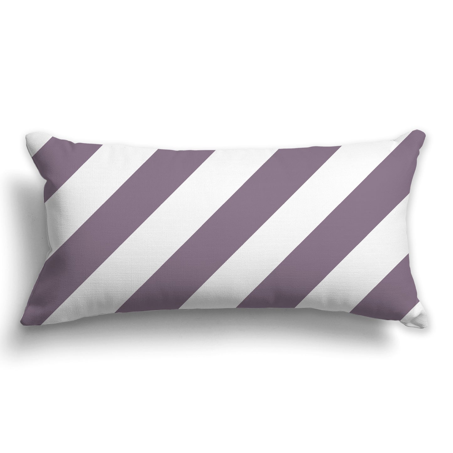 Throw Pillow with Purple and White/Beige-white Diagonal Bars on Both Sides, CAPC-1182-032