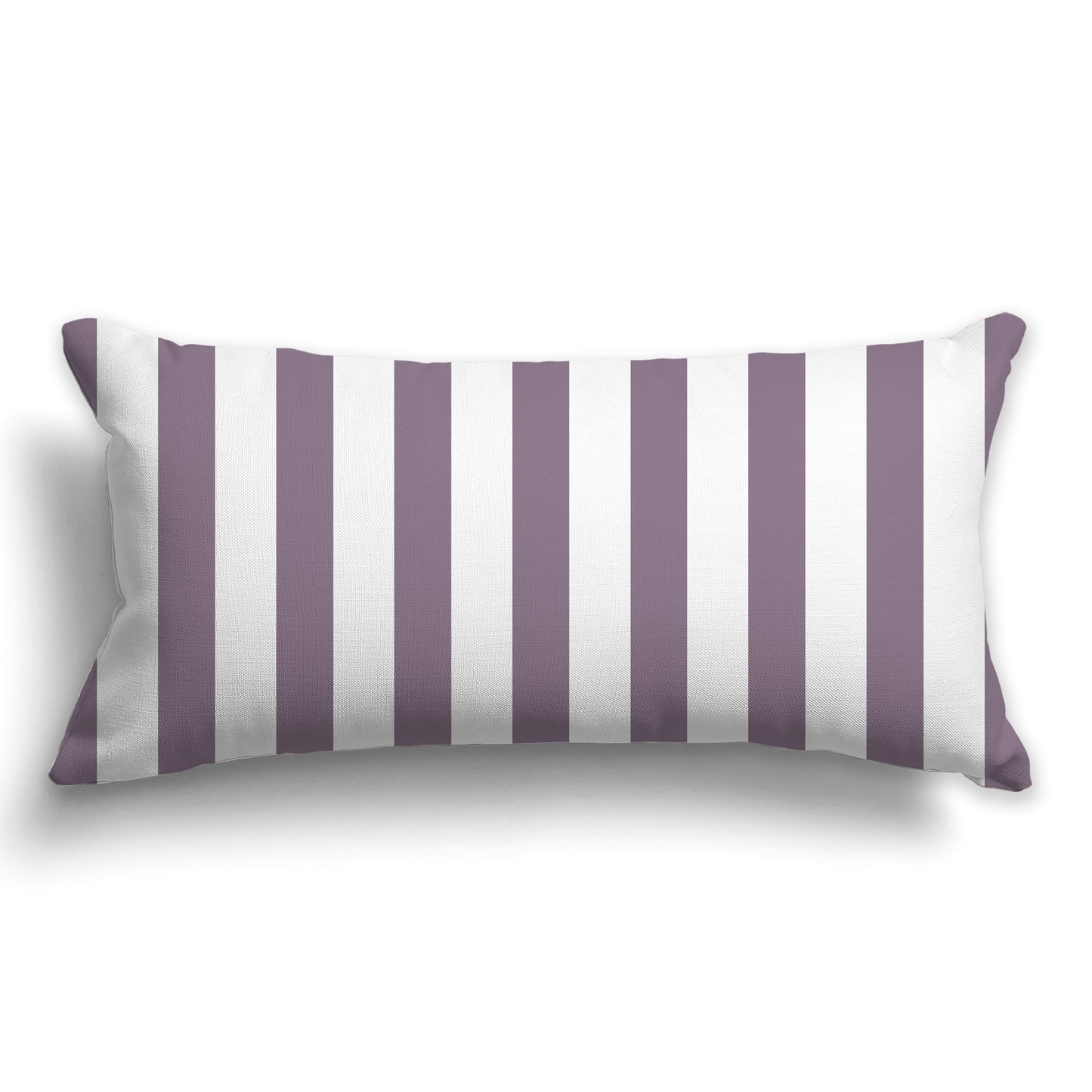 White/Beige-white Throw Pillow with Purple Vertical Bars on Front, CAPC-1182-051