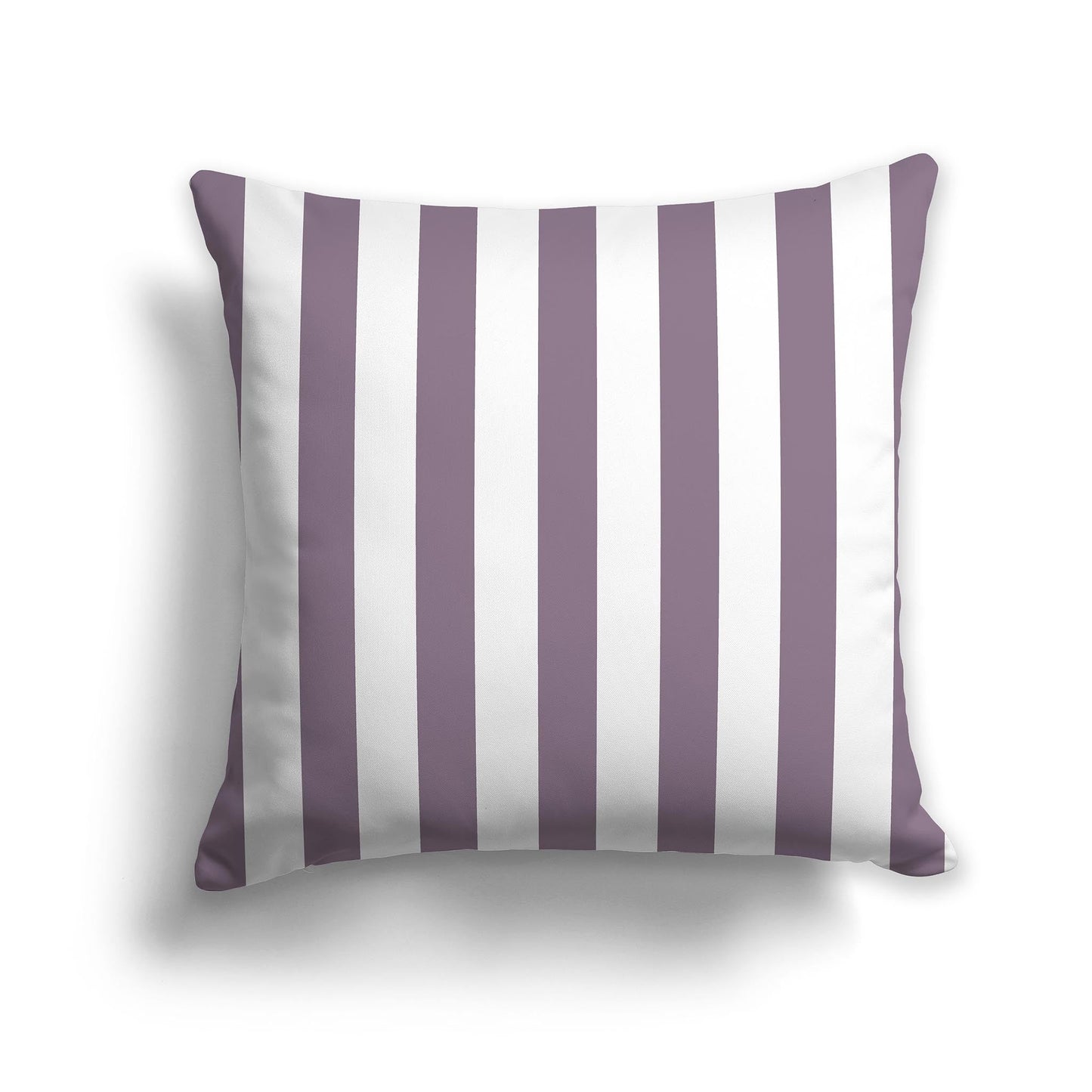 White/Beige-white Throw Pillow with Purple Vertical Bars on Front, CAPC-1182-051