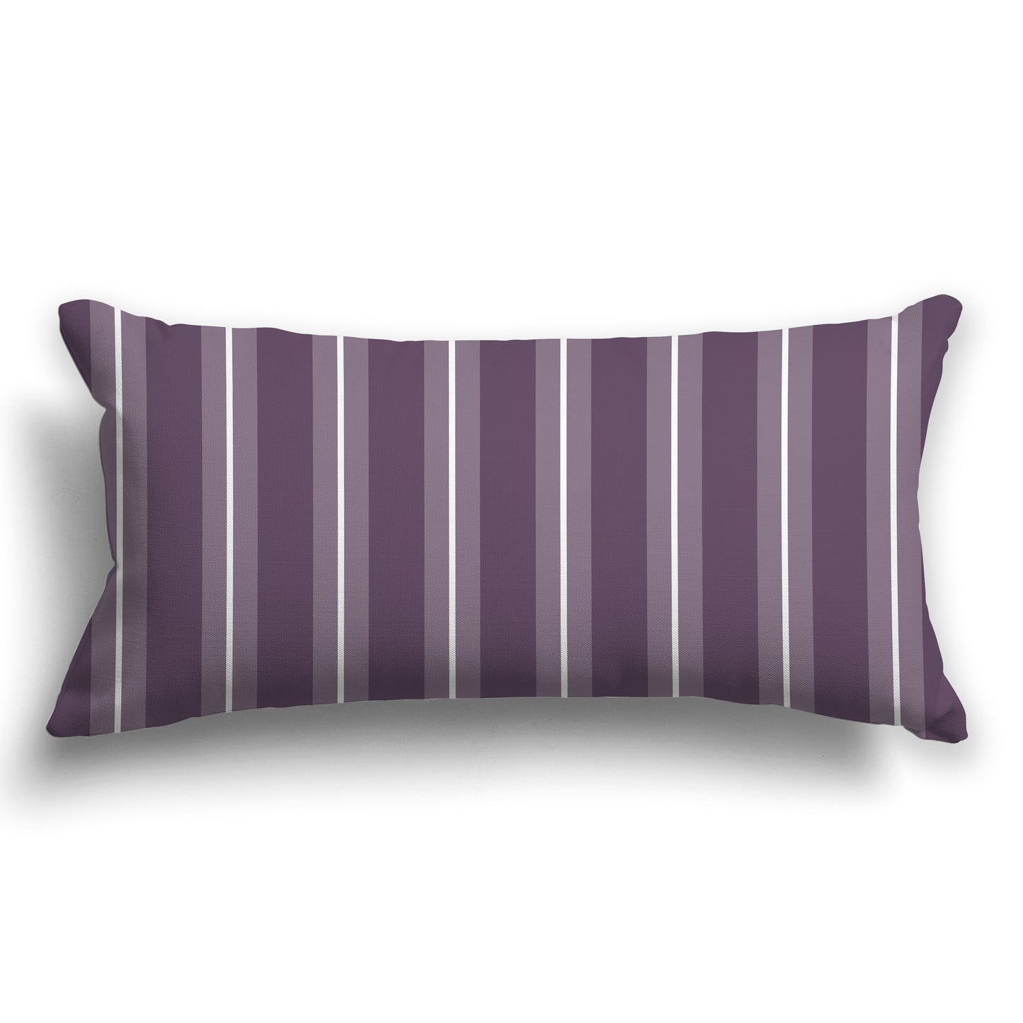 Purple Throw Pillow with Medium Purple and White/Beige-white Multistripe Pattern on Front, CAPC-1182-071