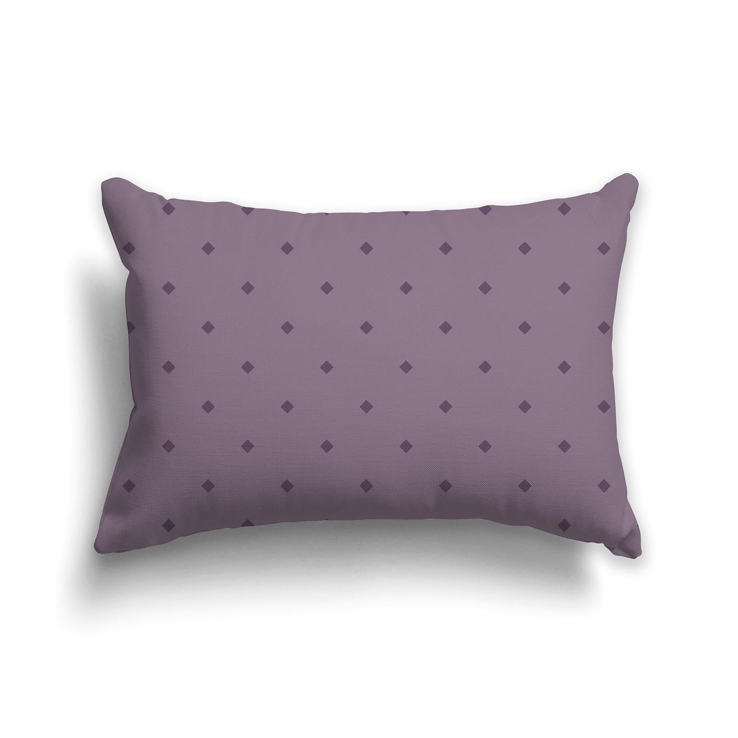 Medium Purple Throw Pillow with Purple Diamond Pattern on Front, CAPC-1182-101