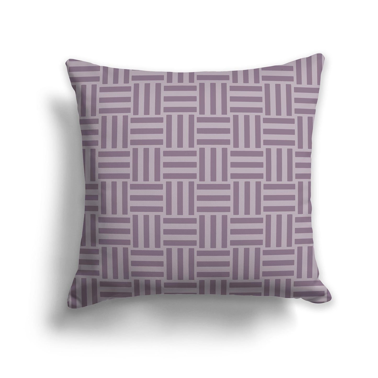 Throw Pillow with Two-tone Purple Basket Weave Pattern on Both Sides, CAPC-1182-141