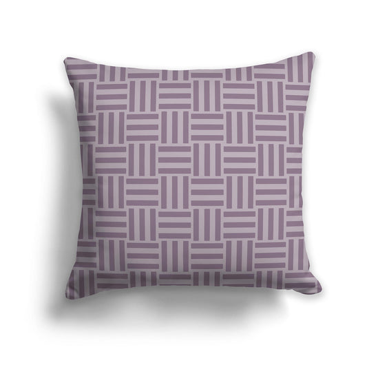 Throw Pillow with Two-tone Purple Basket Weave Pattern on Both Sides, CAPC-1182-141