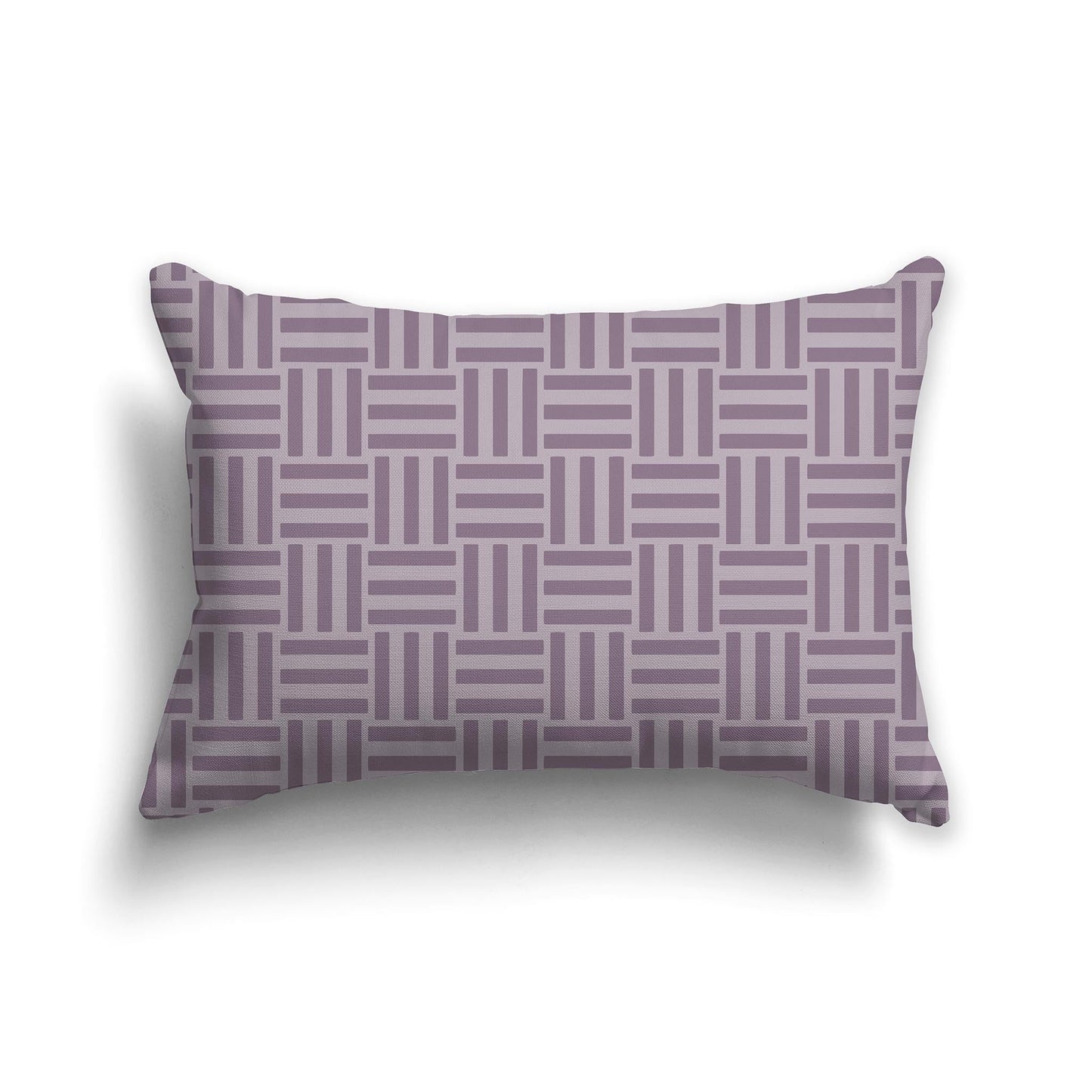 Throw Pillow with Two-tone Purple Basket Weave Pattern on Both Sides, CAPC-1182-141