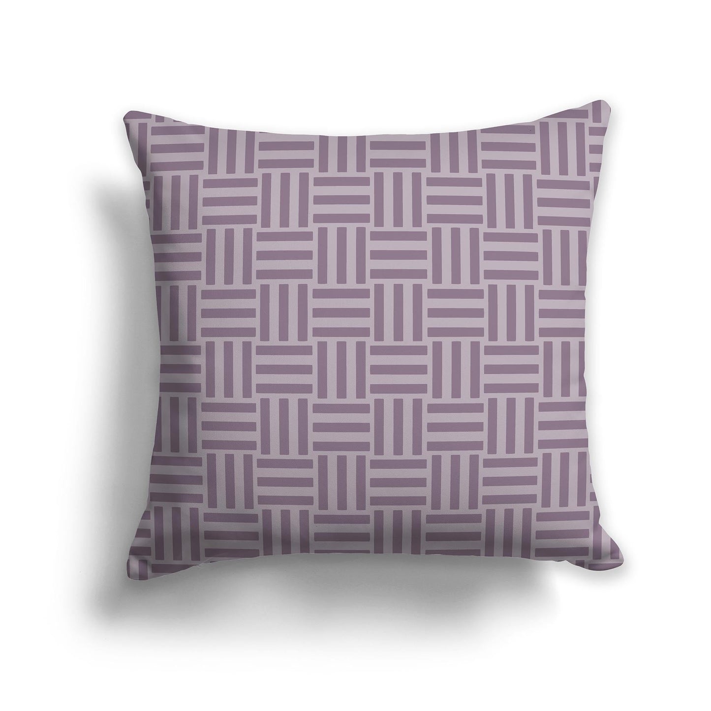 Throw Pillow with Two-tone Purple Basket Weave Pattern on Both Sides, CAPC-1182-141