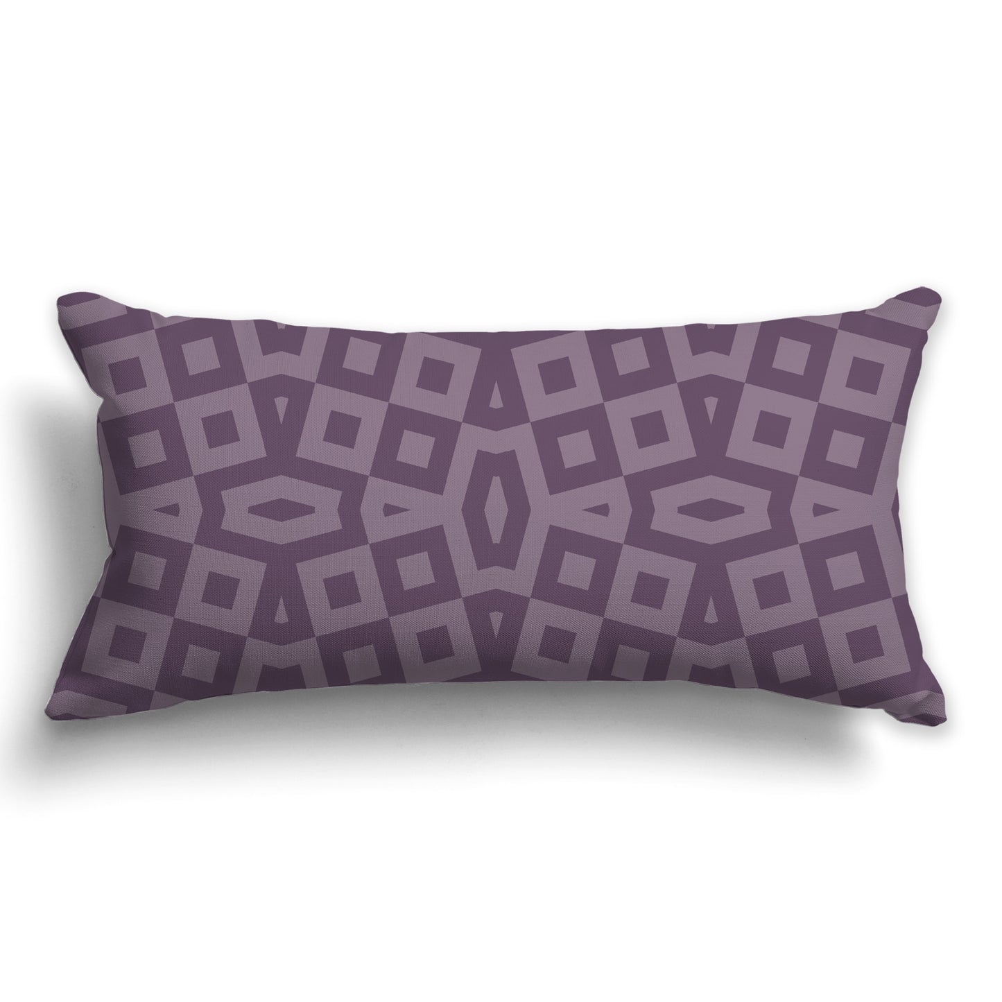 Throw Pillow with Two-tone Purple Geometric Pattern on Both Sides, CAPC-1182-171