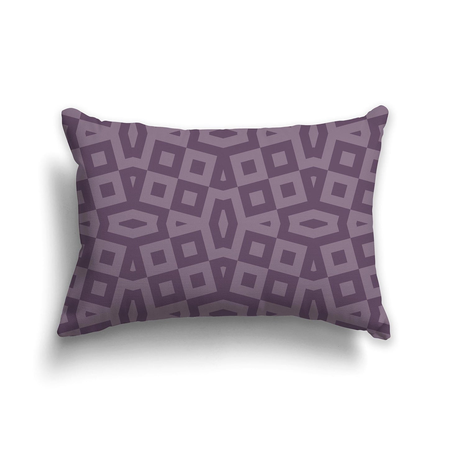 Throw Pillow with Two-tone Purple Geometric Pattern on Both Sides, CAPC-1182-171