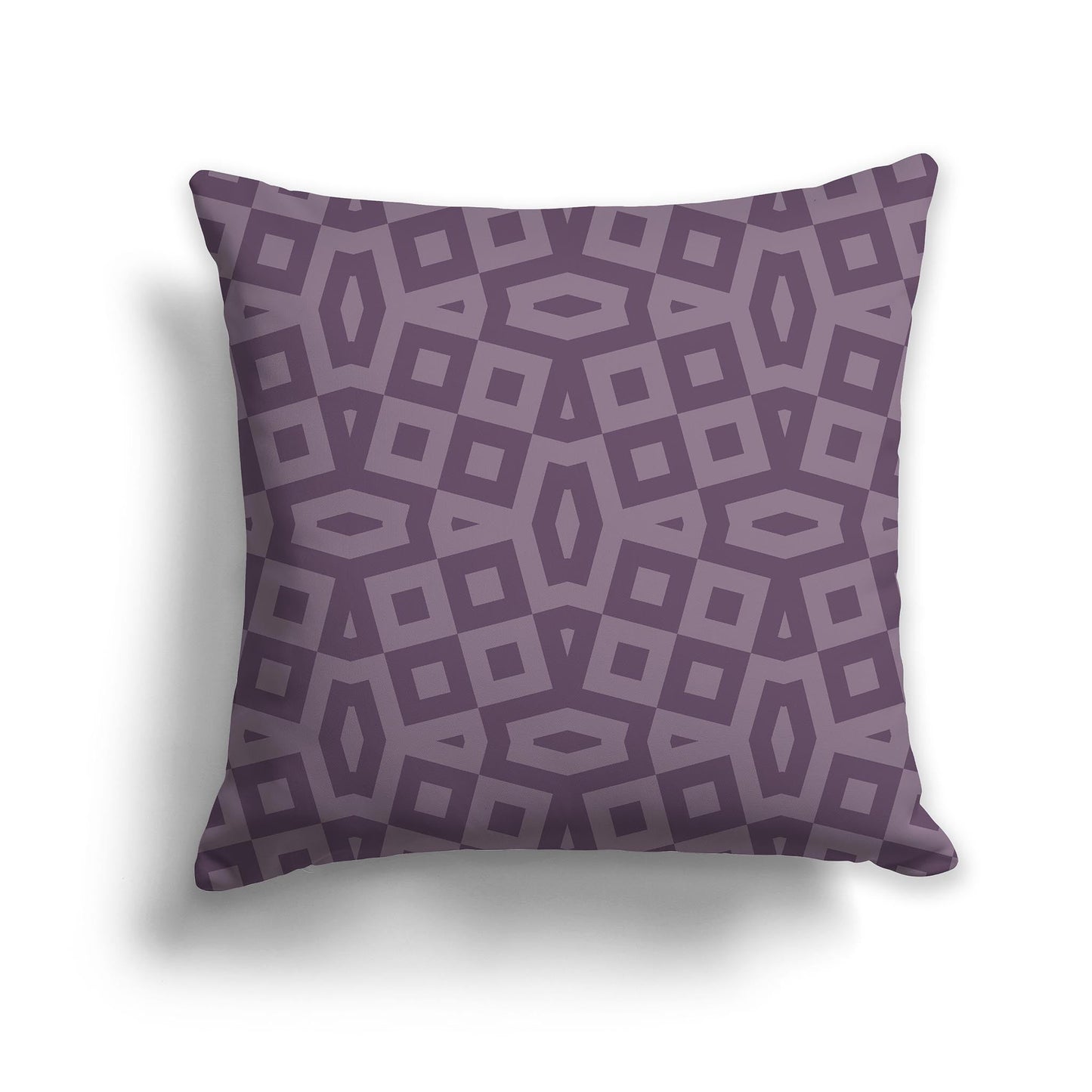 Throw Pillow with Two-tone Purple Geometric Pattern on Both Sides, CAPC-1182-171