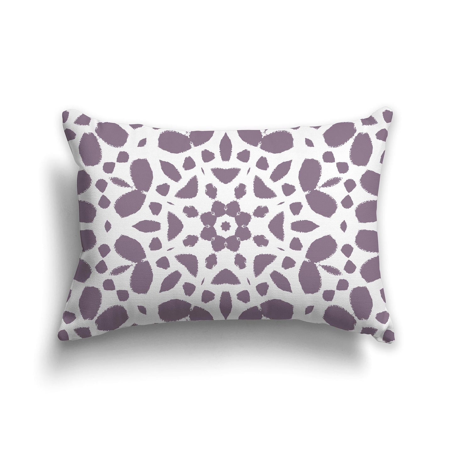 White/Beige-white Throw Pillow with Medium Purple Circular Graphic on Both Sides, CAPC-1182-182