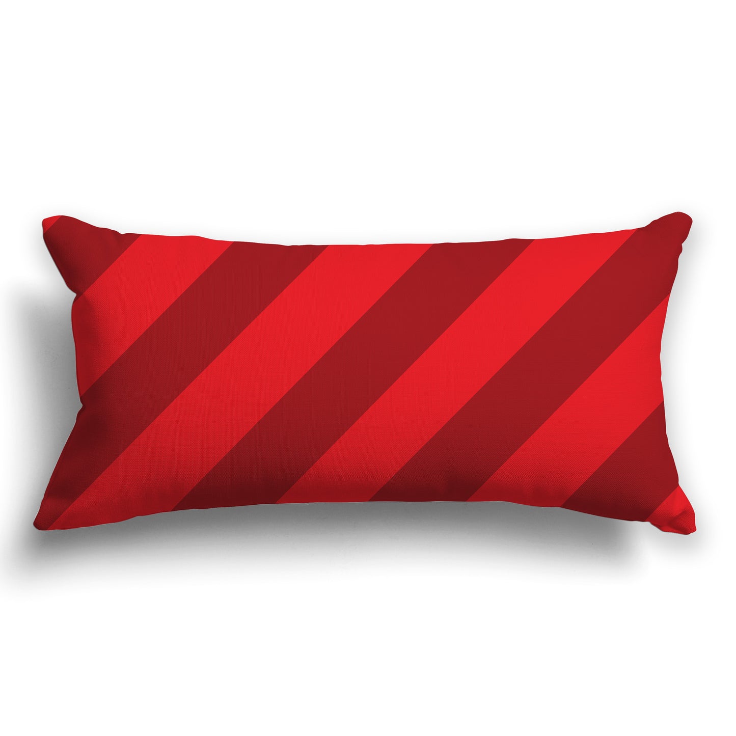 Throw Pillow with Two-tone Red Diagonal Bars on Both Sides, CAPC-1191-031