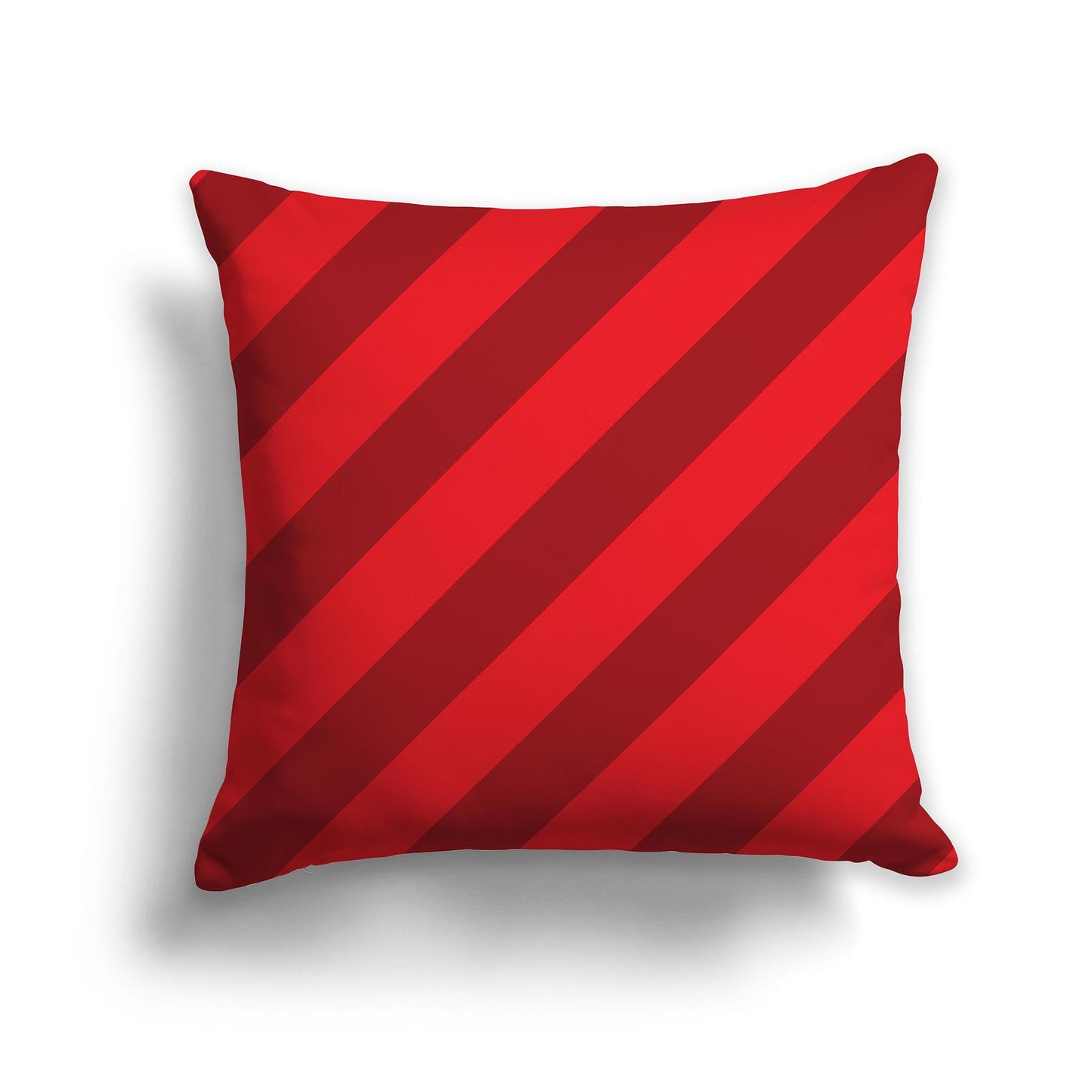 Throw Pillow with Two-tone Red Diagonal Bars on Both Sides, CAPC-1191-031