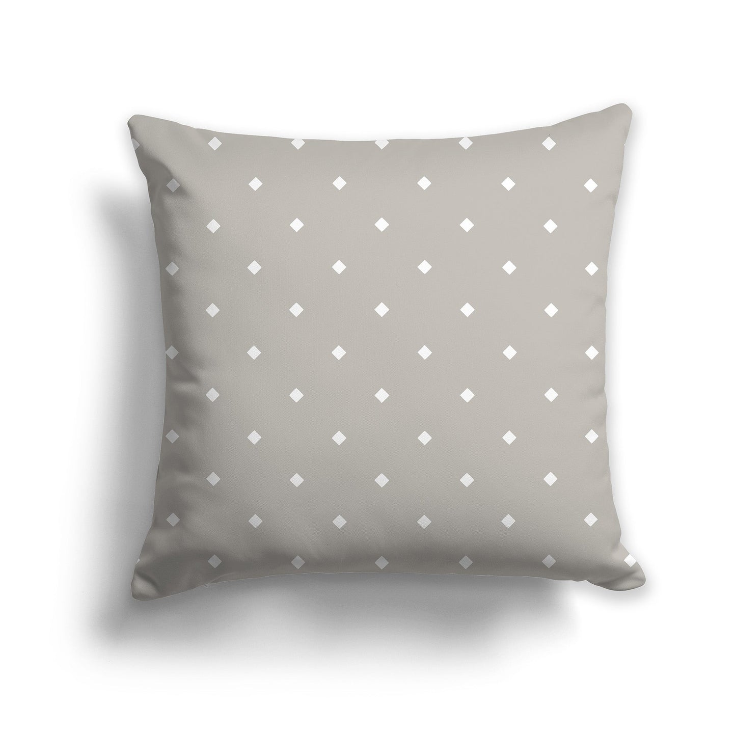 Taupe Throw Pillow with Large White/Beige-white Diamond Pattern on Front, CAPC-1193-102