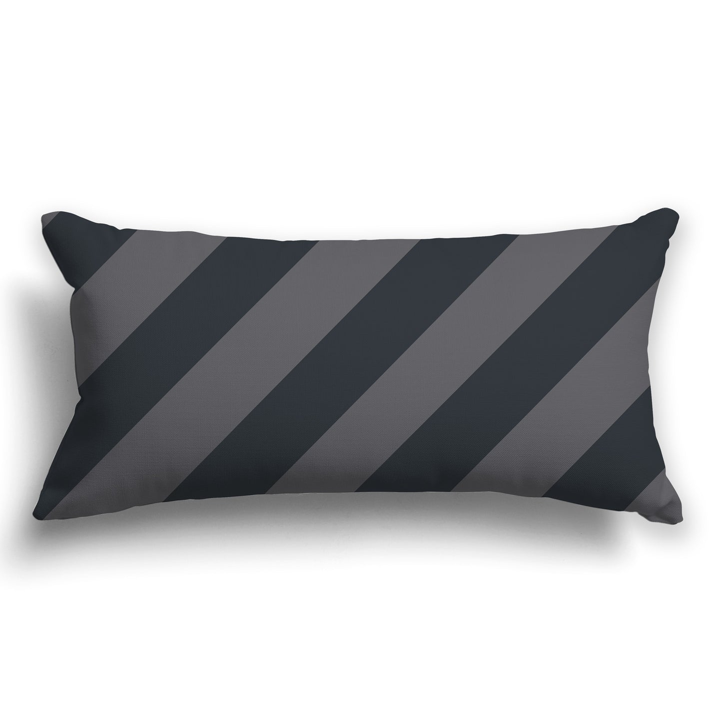 Throw Pillow with Two-tone Grey Diagonal Bars on Both Sides, CAPC-1201-031