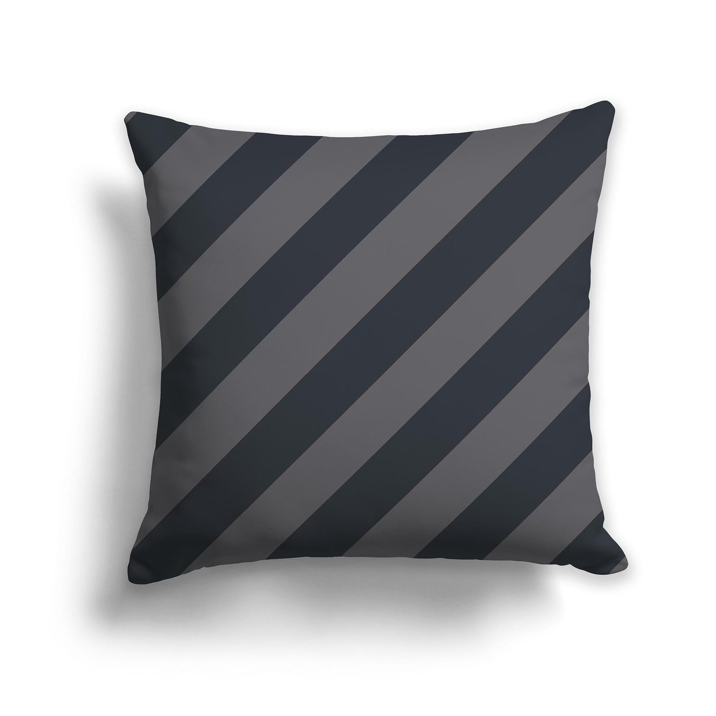 Throw Pillow with Two-tone Grey Diagonal Bars on Both Sides, CAPC-1201-031